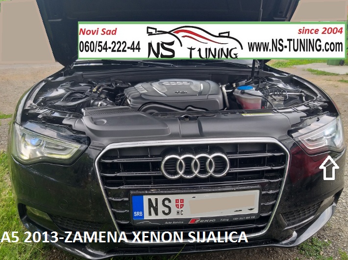 audi a5 2013 xenon sijalica d3s philips ugradnja zamena novi sad tuning servis